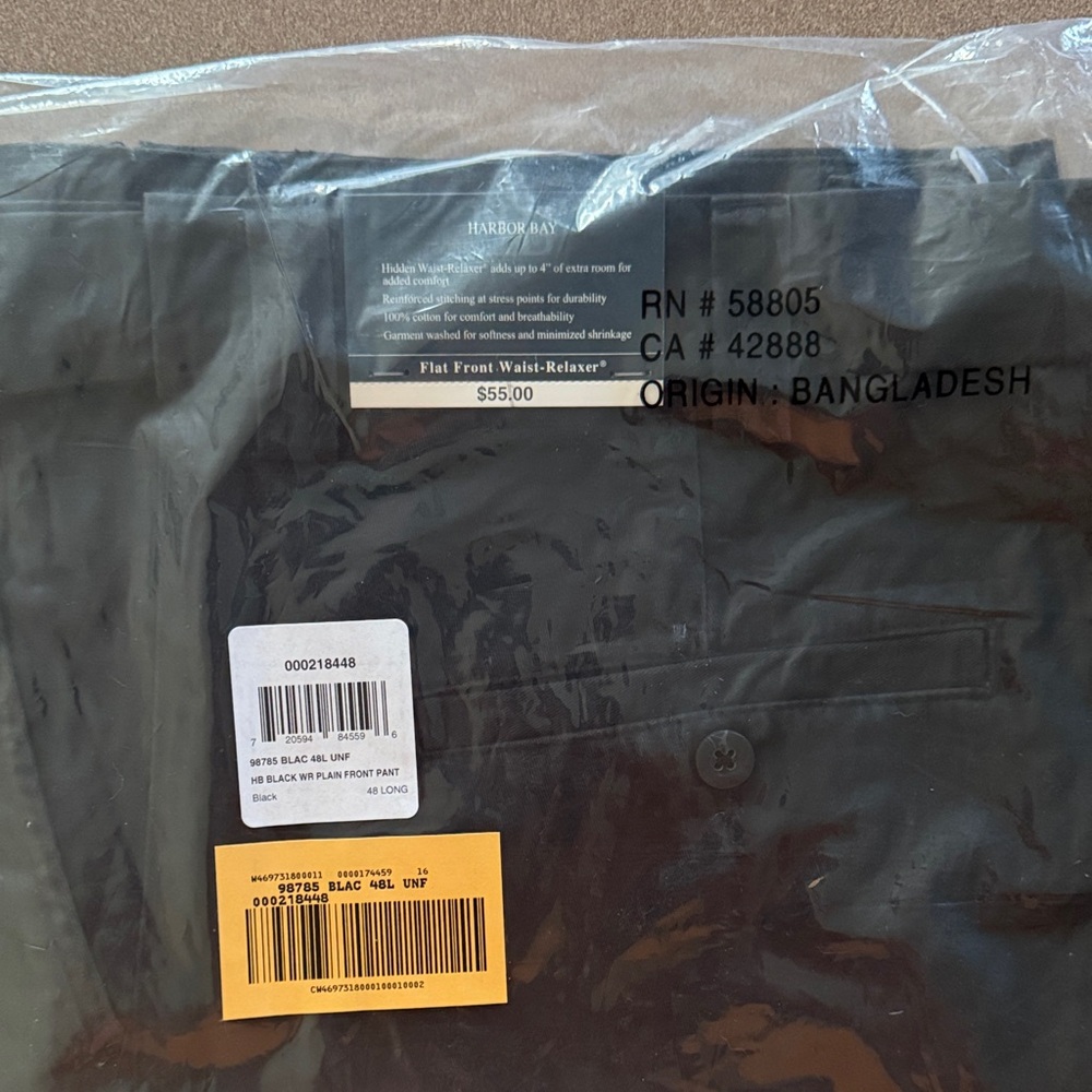 Harbor Bay Black Dress Pants
